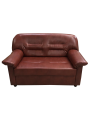 Фото 2: Диван «Мягкий офис» двухместный, экокожа Apolo, бренди